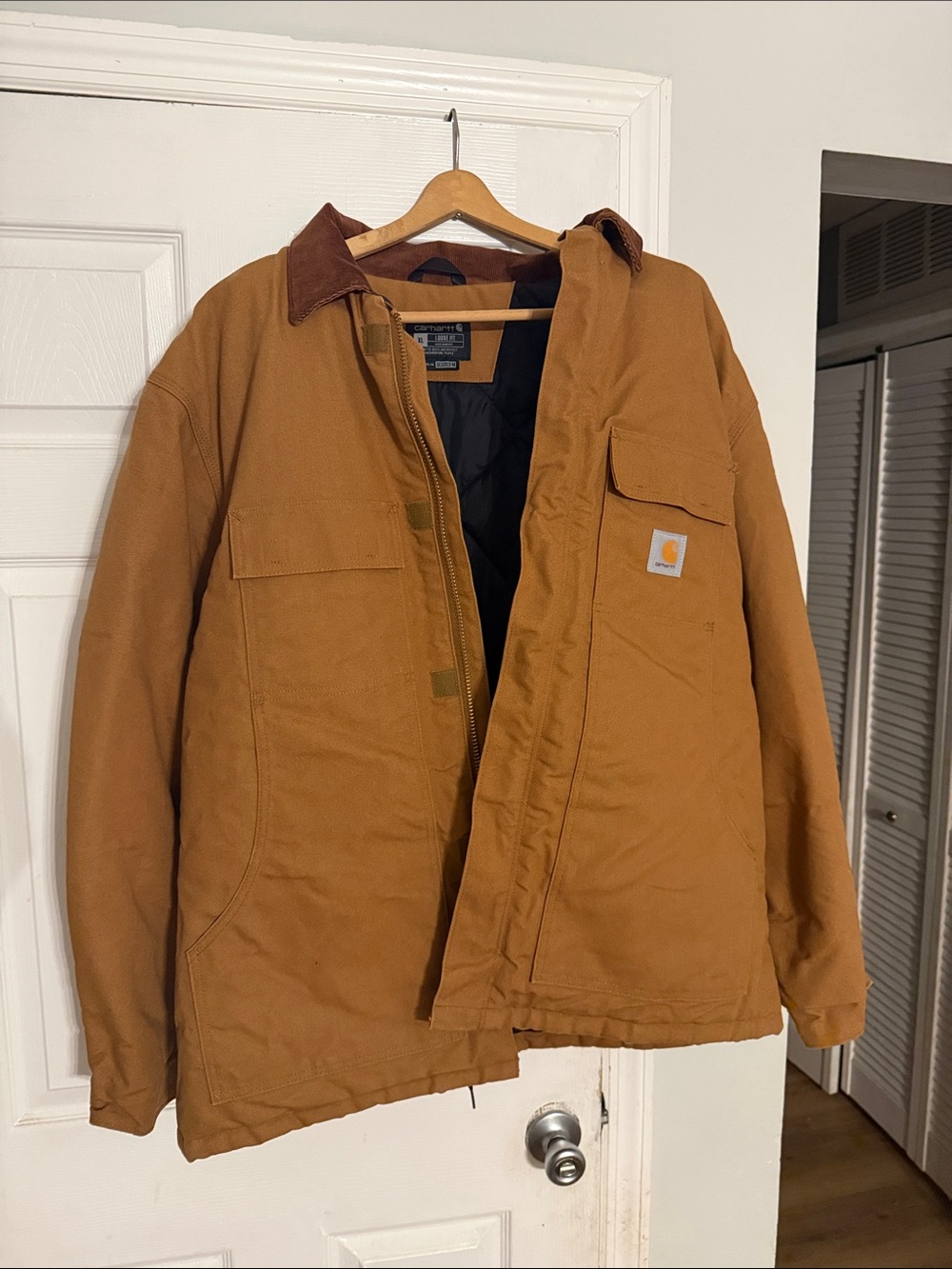 Carhartt Men’s Brown Duck Canvas Insulated Work Jacket